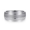 14K Two-Tone Gold 7mm – Milgrain Channel Men’s Wedding Band Gabriel 48