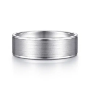 14K Gold 7mm – Satin Finish Men’s Wedding Band Gabriel 22