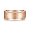 14K Gold 8mm – Satin Finish Men’s Wedding Band Gabriel 48