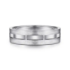14K Gold 6mm – Brushed & Satin Interwoven Men’s Wedding Band Gabriel 70