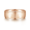 14K Gold 8mm – Satin Finish Men’s Wedding Band Gabriel 40