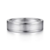 14K Gold 6mm – Satin Finish Polished Edges Men’s Wedding Band Gabriel 40