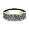 14K Gold and Tantalum 7.5mm – Paisley Men’s Wedding Band Ammara Stone 28
