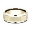 14K Gold 8mm – Swirl Center Men’s Wedding Band Benchmark 43