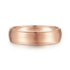 14K Gold 6mm – Satin Finish Polished Edges Men’s Wedding Band Gabriel 48