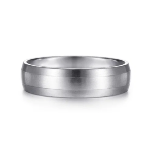 14K Two-Tone Gold 6mm – Satin Finish Men’s Wedding Band Gabriel 22