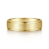 14K Gold 6mm – Satin Finish Beveled Edge Men’s Wedding Band Gabriel 74