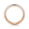 14K Two-Tone Gold 8mm – Satin Finish Grooved Men’s Wedding Band Gabriel 46