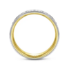 14K Two-Tone Gold 6mm – Vertical Etching Men’s Wedding Band Gabriel 42