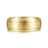 14K Gold 7mm – Satin Finish Grooved Accents Men’s Wedding Band Gabriel 48