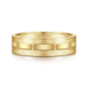 14K Gold 6mm – Brushed & Satin Interwoven Men’s Wedding Band Gabriel 66