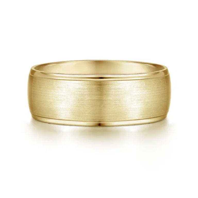 14K Gold 8mm – Satin Finish Men’s Wedding Band Gabriel 22