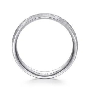 14K Gold 6mm – Brushed Diamond Cut Men’s Wedding Band Gabriel 20