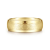 14K Gold 7mm – Horizontal Brush Grooved Men’s Wedding Band Gabriel 44