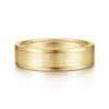 14K Gold 6mm – Satin Finish Polished Edges Men’s Wedding Band Gabriel 44