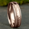 14K Gold 6.5mm – Hammer Milgrain Men’s Wedding Band Benchmark 33