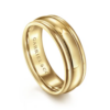 14K Gold 7mm – High Polish Milgrain Channel Men’s Wedding Band Gabriel 49
