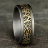 14K Gold and Tantalum 8mm – Forest Men’s Wedding Band Ammara Stone 59