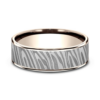 14K Gold and Tantalum 7.5mm – Stripe Men’s Wedding Band Ammara Stone 52