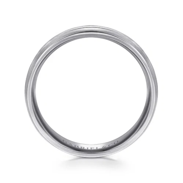 14K Two-Tone Gold 6mm - Satin Finish Men's Wedding Band - Image 11