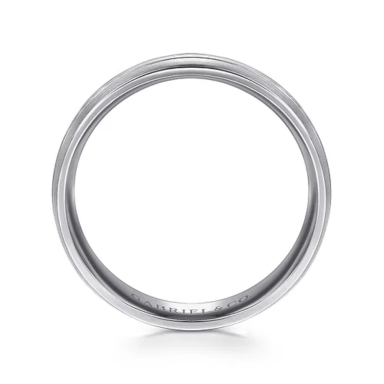 14K Two-Tone Gold 6mm – Satin Finish Men’s Wedding Band Gabriel 24