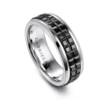 14K Gold and Black Ceramic 7mm – Men’s Wedding Band Gabriel 62