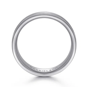 14K Two-Tone Gold 7mm – Satin Finish Men’s Wedding Band Gabriel 46