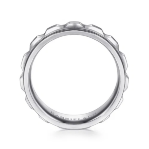 14K Two-Tone Gold 8mm – Grommet Inlay Men’s Wedding Band Gabriel 49