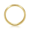 14K Gold 7mm – Satin Finish Grooved Accents Men’s Wedding Band Gabriel 50