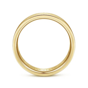 14K Gold 6mm – Flat Brushed Finish Men’s Wedding Band Gabriel 16