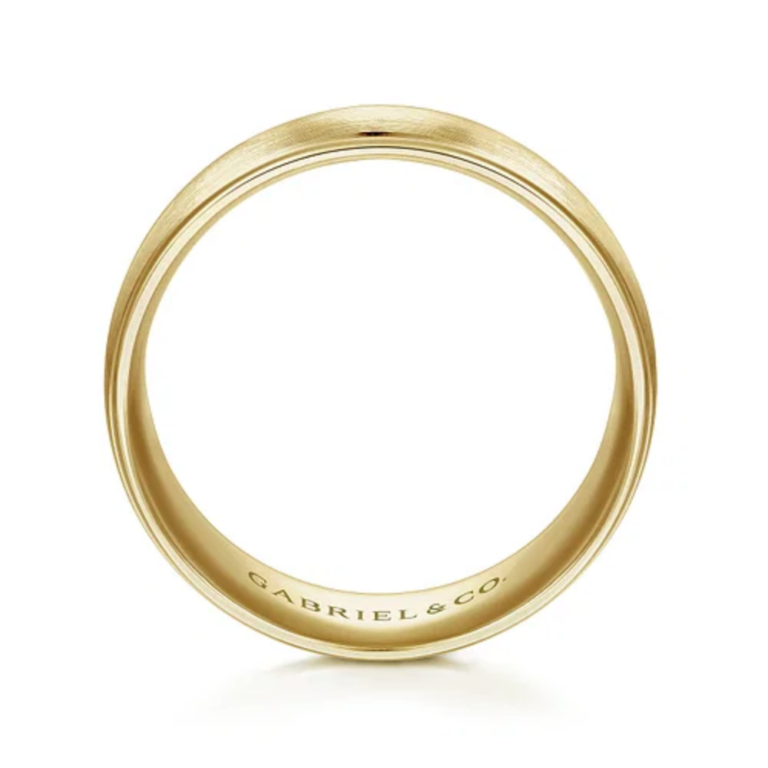 14K Gold 8mm – Satin Finish Men’s Wedding Band Gabriel 24
