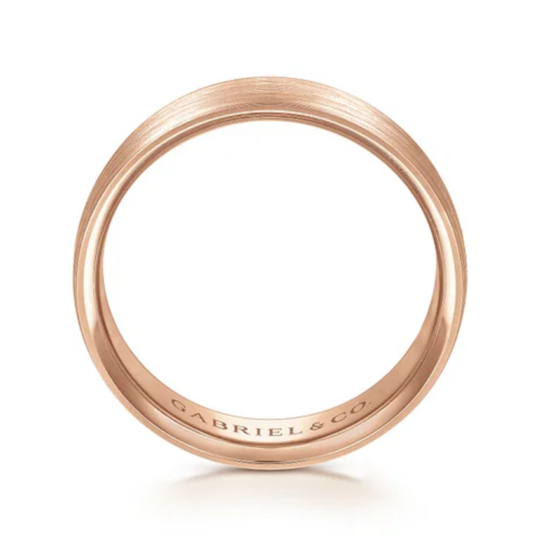 14K Gold 6mm – Satin Finish Men’s Wedding Band Gabriel 24
