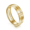 14K Gold 6mm – Satin Carved Station Men’s Wedding Band Gabriel 66