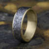 14K Gold and Tantalum 7.5mm – Meteorite Men’s Wedding Band Ammara Stone 51