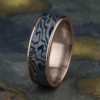 14K Gold and Tantalum 7.5mm – Mokume Men’s Wedding Band Ammara Stone 47