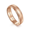 14K Gold 6mm – Sandblast Finish Polished Edges Men’s Wedding Band Gabriel 49
