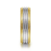 14K Two-Tone Gold 6mm – Milgrain Channel Men’s Wedding Band Gabriel 69