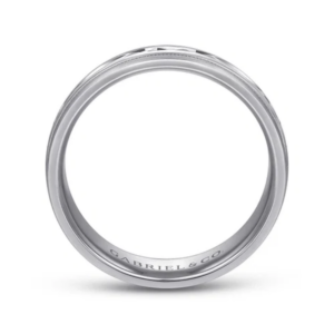 14K Two-Tone Gold 6mm – Diamond Cut Center Men’s Wedding Band Gabriel 56