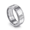 14K Two-Tone Gold 8mm – Hammered Finish Men’s Wedding Band Gabriel 75