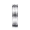 14K Gold 6mm – Satin Finish Center Groove Men’s Wedding Band Gabriel 69