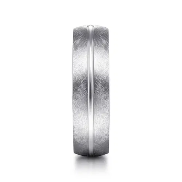 14K Gold 6mm - Brushed Diamond Cut Men's Wedding Band - Image 8