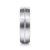 14K Gold 6mm – Satin Finish Diamond Cut Center Groove Men’s Wedding Band Gabriel 51