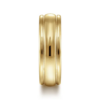 14K Gold 7mm – High Polish Milgrain Channel Men’s Wedding Band Gabriel 50