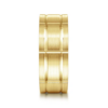14K Gold 8mm – Satin Checkered Pattern Men’s Wedding Band Gabriel 51