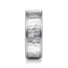 14K Two-Tone Gold 8mm – Hammered Finish Men’s Wedding Band Gabriel 77