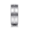 14K Two-Tone Gold 8mm – Satin Finish Grooved Channel Men’s Wedding Band Gabriel 47