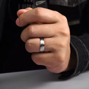 14K Gold 6mm – Satin Carved Men’s Wedding Band Gabriel 26