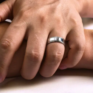 14K Gold 7mm – Milgrain Accented Men’s Wedding Band Gabriel 52