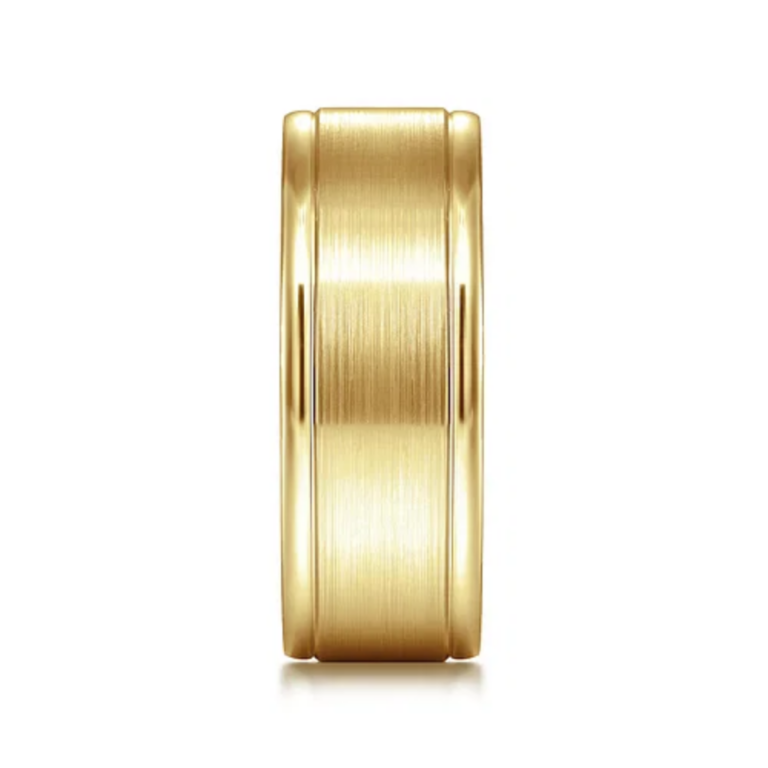 14K Gold 8mm – Satin Finish Men’s Wedding Band Gabriel 47