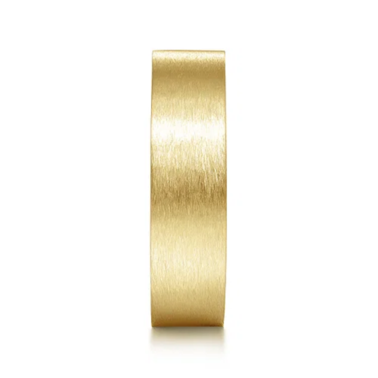 14K Gold 6mm – Horizontal Brush Men’s Wedding Band Gabriel 21